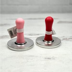 2 Metal Cookie Stamps Valentine’s Day Heart & Merry Christmas Stamp New